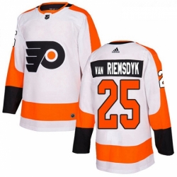 Youth Adidas Philadelphia Flyers 25 James Van Riemsdyk Authentic White Away NHL Jersey 