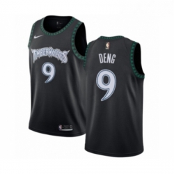 Mens Nike Minnesota Timberwolves 9 Luol Deng Swingman Black Hardwood Classics Jersey 