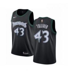 Womens Nike Minnesota Timberwolves 43 Anthony Tolliver Swingman Black Hardwood Classics Jersey 