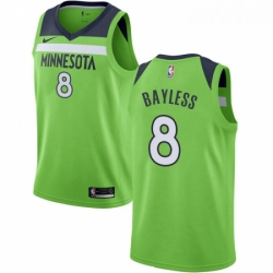 Womens Nike Minnesota Timberwolves 8 Jerryd Bayless Swingman Green NBA Jersey Statement Edition 