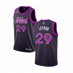 Youth Minnesota Timberwolves 29 Jake Layman Swingman Purple Basketball Jersey City Edition 