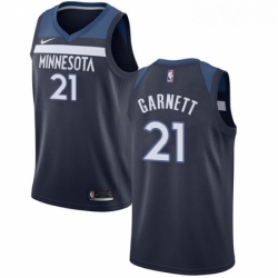 Youth Nike Minnesota Timberwolves 21 Kevin Garnett Swingman Navy Blue Road NBA Jersey Icon Edition