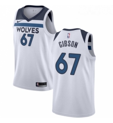 Youth Nike Minnesota Timberwolves 67 Taj Gibson Swingman White NBA Jersey Association Edition 