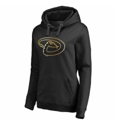 MLB Arizona Diamondbacks Women Gold Collection Pullover Hoodie Black