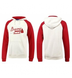 MLB Men Nike Atlanta Braves Pullover Hoodie WhiteRed