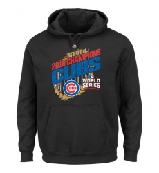 Men Chicago Cubs Black 2016 World Series Champions Men Hoodie3