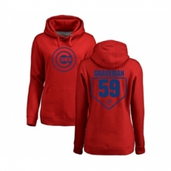 Baseball Women Chicago Cubs 59 Kendall Graveman Red RBI Pullover Hoodie