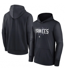 Men New York Yankees Navy Pregame Performance Pullover Hoodie