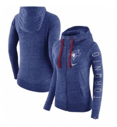 MLB Toronto Blue Jays Nike Women Vintage Full Zip Hoodie Heather Royal