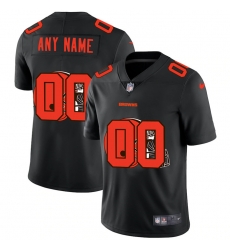 Men Women Youth Toddler Cleveland Browns Custom Men Nike Team Logo Dual Overlap Limited NFL Jerseyey Black