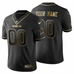 Men Women Youth Toddler Dallas Cowboys Custom Men Nike Black Golden Limited NFL 100 Jersey