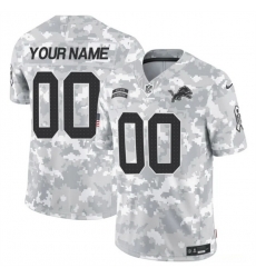 Men Detroit Lions Active Player Custom 2024 F U S E Arctic Camo Salute To Service Limited Stitched Football Jersey