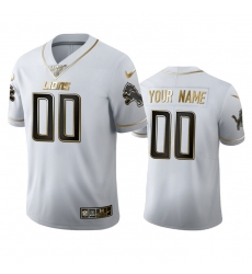 Men Women Youth Toddler Detroit Lions Custom Men Nike White Golden Edition Vapor Limited NFL 100 Jersey