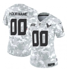 Women Houston Texans Active Player Custom 2024 F U S E Arctic Camo Salute To Service Limited Stitched Football Jersey