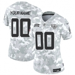 Women Jacksonville Jaguars Active Player Custom 2024 F U S E Arctic Camo Salute To Service Limited Stitched Football Jersey