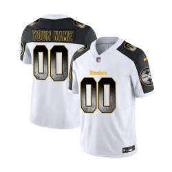 Men Women youth Pittsburgh Steelers Active Player Custom White Black 2023 F U S E  Smoke Vapor Untouchable Limited Stitched Jersey