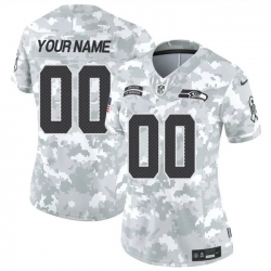 Women Seattle Seahawks Active Player Custom 2024 F U S E Arctic Camo Salute To Service Limited Stitched Football Jersey