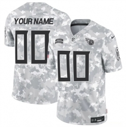 Men Tennessee Titans Active Player Custom 2024 F U S E Arctic Camo Salute To Service Limited Stitched Football Jersey