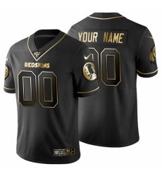 Men Women Youth Toddler Washington Redskins Custom Men Nike Black Golden Limited NFL 100 Jersey