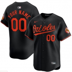 Baltimore Orioles Nike Black Alternate Limited Custom Jersey