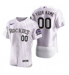 Men Women Youth Toddler All Size Colorado Rockies Custom Nike White 2020 Stitched MLB Flex Base Jersey