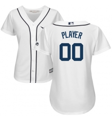 Men Women Youth All Size Detroit Tigers Majestic White Cool Base Custom Jersey