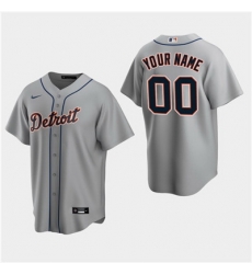 Men Women youth Custom Detroit Tigers Gray Road Replica Jersey 