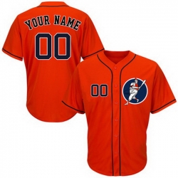 Men Women Youth Toddler All Size Houston Astros Orange Customized Cool Base New Design Jersey