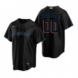 Men Women Youth Toddler All Size Miami Marlins Custom Nike Black Stitched MLB Cool Base Jersey