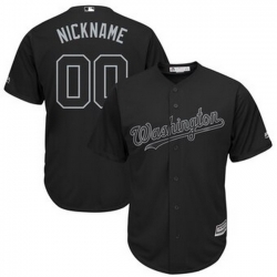 Men Women Youth Toddler All Size Washington Nationals Majestic 2019 Players Weekend Cool Base Roster Custom Black Jersey