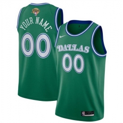 Men Dallas Mavericks Actve Player Custom Green 2024 Finals Classic Edition Stitched Basketball Jersey