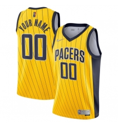 Men Women youth Indiana Pacers Active Player Custom Gold Earned Edition Swingman Stitched Jersey 