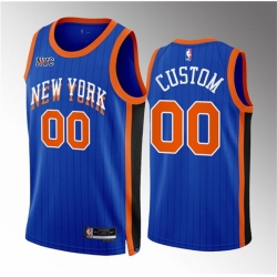 Men Women youth New Yok Knicks Active Player Custom Blue 2023 24 City Edition Stitched Basketball Jersey