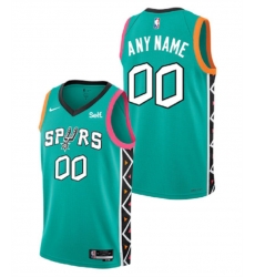 Men Women Youth San Antonio Spurs Active Player Custom Teal 2022 City Edition Swingman Stitched Jersey