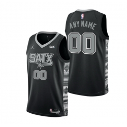 Men Women youth San Antonio Spurs ActiVE Player Custom Black 2022 23 Statement Edition Stitched Basketball Jersey