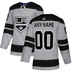 Men Women Youth Toddler Los Angeles Kings Gray Adidas Custom NHL Stitched Jersey