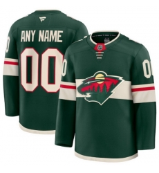 Men Women Youth Minnesota Wild Fanatics Home Premium Custom Jersey Green