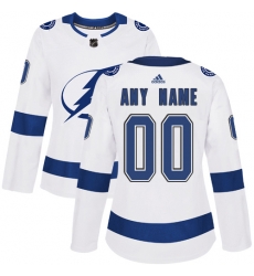 Men Women Youth Toddler White Jersey - Customized Adidas Tampa Bay Lightning Away  II