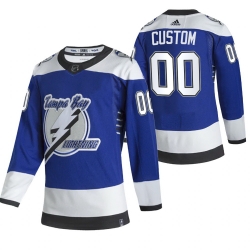 Tampa Bay Lightning Custom Blue Men Women youth Adidas 2020 21 Alternate Authentic Player NHL Jersey 
