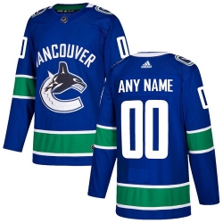 Men Women Youth Toddler Youth Blue Jersey - Customized Adidas Vancouver Canucks Home