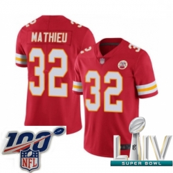 2020 Super Bowl LIV Men Kansas City Chiefs #32 Tyrann Mathieu Red Team Color Vapor Untouchable Limited Player Football Jersey