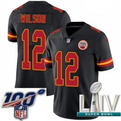 2020 Super Bowl LIV Men Nike Kansas City Chiefs #12 Albert Wilson Limited Black Rush Vapor Untouchable NFL Jersey