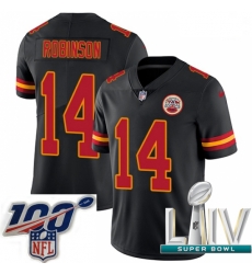 2020 Super Bowl LIV Men Nike Kansas City Chiefs #14 Demarcus Robinson Limited Black Rush Vapor Untouchable NFL Jersey