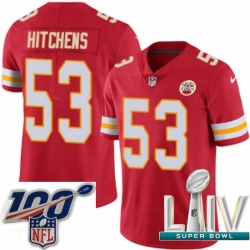 2020 Super Bowl LIV Men Nike Kansas City Chiefs #53 Anthony Hitchens Red Team Color Vapor Untouchable Limited Player NFL Jersey