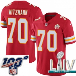 2020 Super Bowl LIV Men Nike Kansas City Chiefs #70 Bryan Witzmann Red Team Color Vapor Untouchable Limited Player NFL Jersey