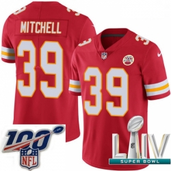 2020 Super Bowl LIV Youth Nike Kansas City Chiefs #39 Terrance Mitchell Red Team Color Vapor Untouchable Limited Player NFL Jersey