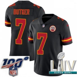 2020 Super Bowl LIV Youth Nike Kansas City Chiefs #7 Harrison Butker Limited Black Rush Vapor Untouchable NFL Jersey