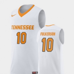 Men Tennessee Volunteers John Fulkerson White Replica College Basketball Jersey