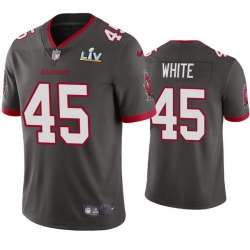 Men Devin White Buccaneers Pewter Super Bowl Lv Vapor Limited Jersey