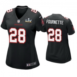 Women Leonard Fournette Buccaneers Black Super Bowl Lv Game Fashion Jersey